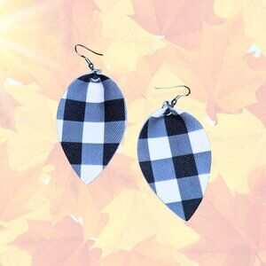 Cozy Chic Teardrop Earrings – Buffalo Plaid